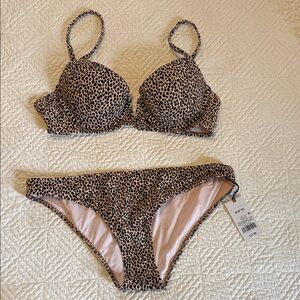 Leopard Print Bikini Set